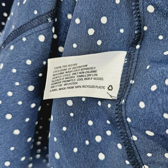 Jason Wu x Target Dress Mini Shift XS Blue Polka Dot Collared Button Front New - Picture 7 of 10